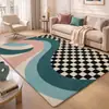 Tapete macio estampado em fleece de algodão fino estilo Temu para uso externo e interno, para decoração de casa