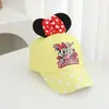 Gorra de Béisbol Infantil de Algodón con Lazo de Lentejuelas de Minnie, Sombrero de Sol para Niñas, Best-Seller Transfronterizo de Amazon
