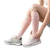 Calcetines de Compresión Transpirables de Malla para Deportes al Aire Libre, Bádminton, Tenis, Calcetines Largos, Calcetines con Rayas para Moldear y Adelgazar la Pantorrilla