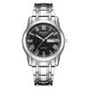 Reloj de Cuarzo para Hombre Liso de Fábrica Moda Versátil Resistente al Agua Luminoso Doble Calendario Escala Romana Reloj Personalizado para Hombre