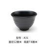 Vajilla de Porcelana Imitación Negra Tazón Pequeño para Condimentos para Tienda de Hot Pot Coreano Comercial Creativo Tazón de Sopa Japonés Melamina Restaurante Tazón de Arroz