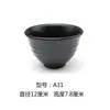 Vajilla de Porcelana de Imitación Negra Restaurante Coreano de Hot Pot Recipiente Pequeño para Salsas Comercial Creativo Tazón Japonés para Sopa Restaurante de Melamina Tazón para Arroz
