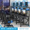 Ft Mesa de Competição de Jogos para Lan House Mesa de Computador de Camada Dupla para Desktop de Lan House Simples para Casa E-Sports Hotel Mesa com Prateleira Superior