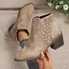 2026 Nuevas Botas Martin de Moda de Talla Grande Estilo Británico para Otoño/Invierno con Cremallera Lateral, Punta Fina y Tacón Bajo para Uso en Exteriores