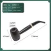 Pipa de fumar de madera maciza para hombres, pipa de filtro de humo seco vintage importada hecha a mano, pipa curva retro encerada hecha a mano al por mayor