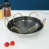 Olla Seca de Acero Inoxidable Engrosada para Bar, Estufa de Alcohol Dorada Engrosada con Oreja, Olla Antiadherente para Uso Doméstico, Olla Comercial para Restaurante