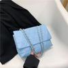 Bolsa Popular de Grande Capacidade Feminina 2022 Novo Estilo Coreano Fashionable Bolsa de Ombro Rombos Bolsa de Mão Tote com Corrente PU