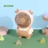 Nuevo ventilador de mano de dibujos animados portátil para exteriores con carga ventilador pequeño para estudiantes niños ventilador eléctrico venta al por mayor de fábrica