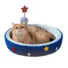 Tablero rascador para gatos con cielo estrellado, Rascador para uñas de gato, Cama para gatos tejida, Rascador redondo extra grande para gatos, Resistente al desgaste y que no suelta pelo, Recipiente rascador para gatos