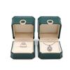 Caja de embalaje de joyería de cuero PU creativa de estilo europeo, caja de alta gama para anillos, pendientes y collares, caja de joyería de lujo ligera octogonal