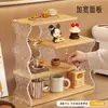 Organizador de vasos de agua para escritorio, portavasos pequeño para escritorios de oficina, estante de exhibición de varias capas para tazas de café y tazas de té en mesas de comedor
