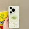 Funda magnética para teléfono de pato lindo adecuada para Huawei Pura90 con soporte, P80 Pro verde, 70 transparente, 60 ultra