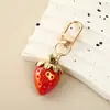 Chaveiro Colorido de Morango Transfronteiriço Criativo Simulação Fruta Liga de Zinco Chaveiro de Carro Coração de Menina Pingente de Bolsa