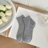 Meias brancas femininas verão malha de algodão fino respirável tubo meias estilo balé com pequenos sapatos de couro meias de verão