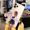 Para iPhone 15 comércio exterior novo cartoon de café moda pintado à mão capa de telefone de menina