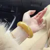 Pulsera de Jade Huanglong Natural, Brazalete de Jadeíta Hielo para Mujer, Jade Natural, Exquisito y Versátil, En Stock al por Mayor
