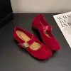 Sapatos de boca rasa de salto baixo atacado novo retrô outono sola macia estampa de leopardo veludo versão coreana 2026 sapatos Mary Jane femininos