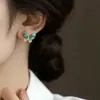 Pendientes de Mariposa con Zirconia Imitación Turquesa y Perla, Estilo Palacio, Diseño de Nicho, Pendientes de Gama Alta al por Mayor