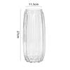 Jarrón Decorativo de Vidrio Transparente Estilo Nórdico Ins para Sala de Estar Adorno Creativo Jarrón de Rayas Verticales para Flores Secas y Arreglos Hidropónicos