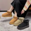 Botas de Nieve de Talla Grande para Mujer 2025 Invierno Tubo Corto Nieve Algodón Forro Polar Engrosado Ropa Exterior Zapatos de Algodón del Noreste para Mujer Transfronterizo