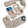 Funda Floral de Invierno Adecuada para Teléfono Móvil Apple 17Pro 16Proma X Pegamento Suave 13P Piel Sintética 12Pro Dibujos Animados 11