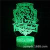 Lámpara de Mesa 3D Serie Harry Potter Luz LED Regalo, Luz Nocturna Visual Tridimensional Colorida con Proyección de Luz Ajustable Magia