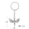 Chaveiro de Anjo de Metal Presente Criativo Pequeno com Asas Chaveiro Menina Acessório Pingente para Bolsa Atacado Design Vazado