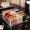 Caja de Labiales y Brillos de Labios Estante Vertical Transparente de Almacenamiento para Cosméticos de Escritorio Caja de Almacenamiento con Compartimentos Verticales Estante Organizador de Gran Capacidad