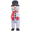 Navidad Transfronteriza Muñeco de Nieve Inflable Decorativo Traje Inflable Traje de Actuación Navideña Cosplay Navideño Muñeco de Nieve
