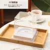 Caja para Pastel Mousse Elevada de 3 y 4 Pulgadas, Base Cuadrada y Redonda, Caja Transparente Desechable de Ampolla para Tiramisú