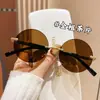 Gafas de Sol Redondas Sin Marco Estilo Nuevo, Gafas de Sol para Viaje Blanqueadoras y Protectoras del Sol, Gafas de Sol Unisex de Moda