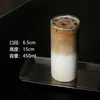 Xícara de Café Estilo Ins, Caneca Suja Retrô, Copo para Cold Brew, Copo de Vidro para Café Americano Gelado, Copo para Flat White, Copo para Latte