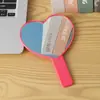 Espejo con Logo Personalizado Espejo de Maquillaje Forma de Corazón Espejo de Mano con Mango Serigrafía Impresión Digital UV Fábrica