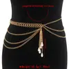C0708 Transfronteiriça Verão Novo Verão Praia Pérola Metal Corrente de Cintura Boêmia Viagem Sexy Corrente para o Corpo