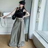 Pantalones Casuales de Verano para Niñas 2025 Nueva Moda Estilo Coreano Moderno Algodón Volante Pierna Ancha para Niños Mayores