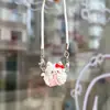 Resina Juguete Comida Accesorios Gato Colgante Pequeño DIY Goteo de Aceite Material Pegamento de Crema Accesorios Ropa Muñeca Bolso Pequeño Cruzado