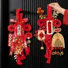 2026 Nova Decoração de Casa Pingente de Nó Chinês para Chá de Casa Nova, Nó de Mil Caracteres, Caractere da Fortuna, Decoração de Sala de Estar de Luxo