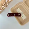 Clip de Pelo de Terciopelo Rojo Vino con Puntos y Estrellas Pinza de Pelo Vintage Accesorio de Pelo de Alta Gama Pinza Lateral Pinza de Pelo Diaria Accesorio de Pelo