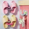 Estante para Zapatillas con Ventosa Estante de Almacenamiento de Zapatos sin Taladro para Baño Estante de Almacenamiento con Gancho para Zapatillas de Drenaje Montado en la Pared del Baño