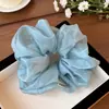 Rede de Bolhas de Peixe Coreana Anel de Cabelo de Intestino Grosso Faixa de Cabeça Feminina de Alto Nível Tamanho Grande Elástico Elegante Tendão de Borracha Laço de Cabelo Feminino Capa de Couro