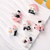 Accesorios de resina de dibujos animados para hacer uno mismo, con polvo negro, para jugar con gatos, crema de gel, horquilla hecha a mano, funda para teléfono móvil, hebilla para zapatos, accesorios