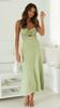 En Stock Moda Femenina Europea y Americana Transfronteriza Nuevo Color Sólido Sin Tirantes de Atar en la Espalda Ceñidor de Cintura Vestido Largo