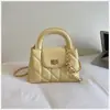 Bolsa Pequena Corrente Losango Casual Estilo Coreano para Mulheres 2026 Nova Moda Nicho Ombro Transversal Estilosa Bolsa Saco