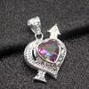 Ai Er Mosha Jewelry Cross-border Supply Moda Amor Fogo Cor Pedra Pingente Pingente Tanabata Presente