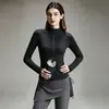 Conjunto de Fitness para Correr para Mujer: Conjunto de Dos Piezas para Mujer: Chaqueta con Cuello Alto, Cremallera y Mangas Largas y Pantalones de Yoga, Ropa de Entrenamiento para Yoga y Pilates