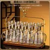Set Dispensador de Copas de Licor, un Juego Completo de Copas Pequeñas de Vino, Juego de Copas de Vino de Cristal, Se Puede Imprimir con Logo, 6 Decantadores y 6 Copas