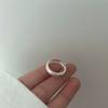 Anel Exquisito de Pérola Imitação Feito à Mão para Mulheres, Estilo Minimalista Cool, Anel Aberto Fashion e Único, Anel Versátil para o Dedo Indicador