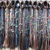 Pelucas Coloridas para Niños, Trenzas, Actuaciones Festivas, Trenzas con Plumas, Gomas para el Cabello, Accesorios, Accesorios para el Cabello, Suministro al por Mayor