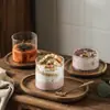 Taza de Vidrio de Borosilicato Alto para Pudín, Taza para Mousse, Taza para Yogur, Recipiente para Hornear en Horno, Taza para Postre, Vaso de Vidrio Transparente Resistente a Altas Temperaturas