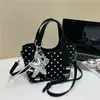 Bolso Cubo de Lunares Rojos Nuevo 2026 para Mujer, Bolso de Mano Lindo con Colgante de Estrella, Bolso Cruzado Versátil para Niñas